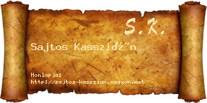 Sajtos Kasszián névjegykártya